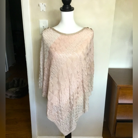 White House Black Market Ombré Poncho Size S - Picture 6 of 9